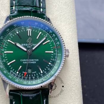Breitling Navitimer Automatic 41 A17326361L1P1 Green Leather Strap (w23305063)