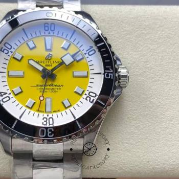 Breitling Superocean Automatic 42 Men Watch A17375211I1A1 1:1 Clone Yellow Dial (w23305799)