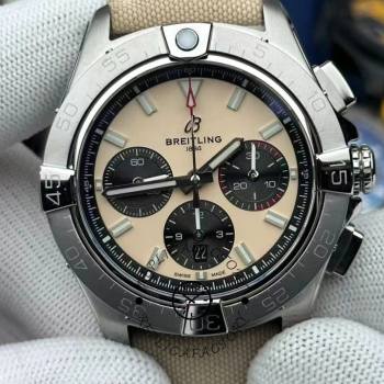Breitling Avenger B01 Chronograph 44 Watch AB0147101A1X1 1:1 Clone Beige Dial (w23368566)