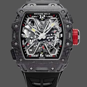 Richard Mille RM35-03 1:1 clone Black Carbon Skeleton Watch (w23534487)
