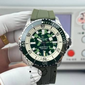 Breitling Superocean E10379D31L1S1 Green Camouflage Watch (w26654533)