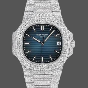 1:1 Clone Patek Philippe Nautilus 5711 Diamond Blue Dial Watch (w26654625)
