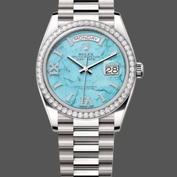 1:1 Clone Rolex Day-Date 128349RBR-0031 Turquoise Dial (w26672226)
