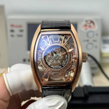 Franck Muller V45 CX Tourbillon 1:1 Clone Skeleton Watch (w26676273)