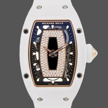 1:1 Clone Richard Mille RM07 01 White Ceramic Black Lips (w26676447)