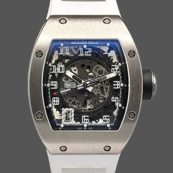 Richard Mille RM010 1:1 Clone Automatic Skeleton White Gold (w26676527)