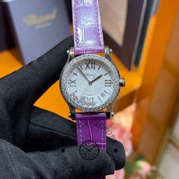 Chopard 274808 Happy Sport 1:1 Clone Diamond Ladies Watch (w26682044)