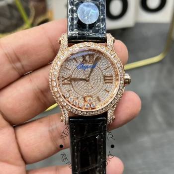 Chopard 274891-5001 1:1 Clone Happy Sport Diamond Watch (w26682046)