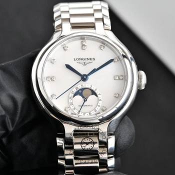 Longines L8.126.4.87.6 PrimaLuna 34mm Automatic Moonphase MOP (w26685956)