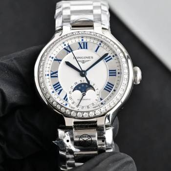 Longines PrimaLuna L8.126.0.71.6 34MM Watch Stainless Steel Ivory (w26685958)
