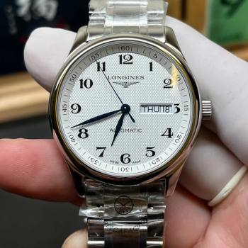Longines Master 1:1 Clone L2.755.4.78.6 38.5mm Silver Dial Stainless Steel Watch (w26685966)