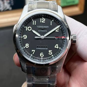 Longines Spirit L3.811.4.53.6 42mm Watch Black Dial Steel (w26685977)