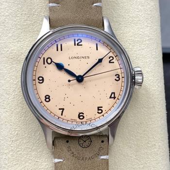 Best Longines Heritage Military 1:1 Clone L2.819.4.93.2 Automatic 38.5mm Pink Dial (w26686687)