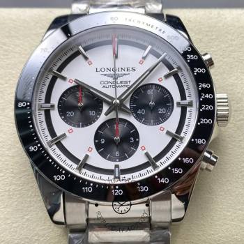 Longines Conquest 42mm Panda Dial L3.835.4.72.6 904L Stainless Steel (w26686848)