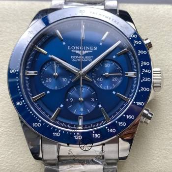 Longines Conquest 42mm Chronograph L3.835.4.92.6 Blue Dial (w26687001)