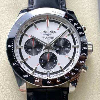Longines L3.835.4.72.6 Conquest Chronograph 42 1:1 Clone Steel Watch (w26687128)