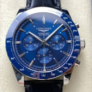 Longines L3.835.4.92.6 Conquest 42 Ceramic 1:1 Clone Tachymeter Chronograph (w26687144)