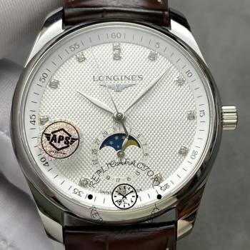 Longines Master Collection L2.909.4.77.3 Alligator 40 Moonphase Watch (w26687396)