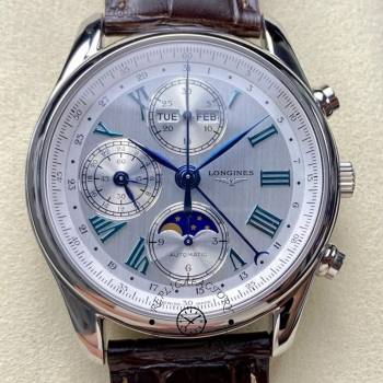 Longines Master Collection Brown Leather Strap L2.773.4.71.2 Chronograph 42MM (w26687412)