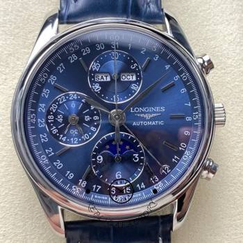 Longines Master Collection 42 Chronograph L2.673.4.92.0 1:1 Clone Blue Strap (w26687417)