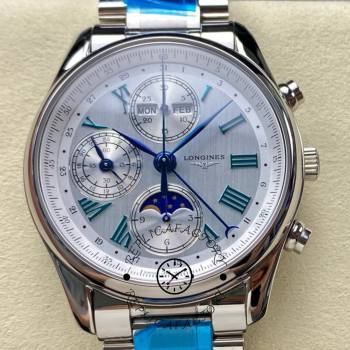 1:1 Clone Longines Master Collection 42 Chronograph L2.773.4.71.6 Roman Markers (w26687419)