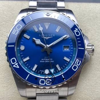 Longines HydroConquest GMT 41 Blue Dial L3.790.4.96.6 1:1 Clone Ceramic Bezel (w26687499)