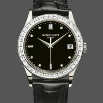 Patek Philippe Calatrava White Date Wheel Diamond-Set 5298P-010  (w26704959)