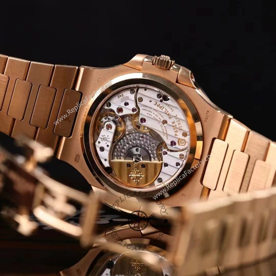 Patek Philippe Nautilus Moon Phase Rose Gold Brown Sunburst 5712 1R 001