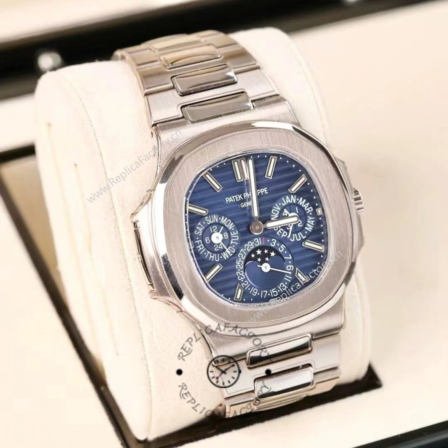 Patek Philippe Nautilus Perpetual Calendar White Gold Blue Dial 5740 1G 001