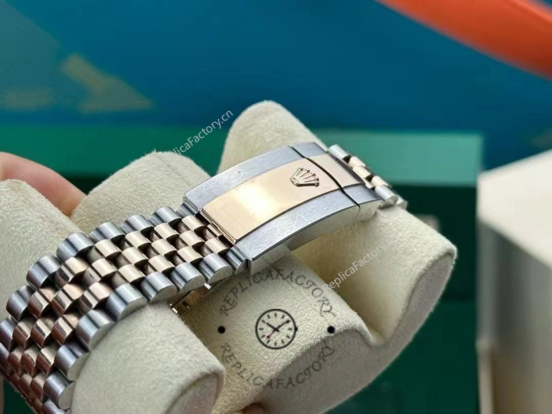 Rolex Datejust 41mm Two Tone Rose Gold Jubilee Band Sundust Index Dial 126331 0010