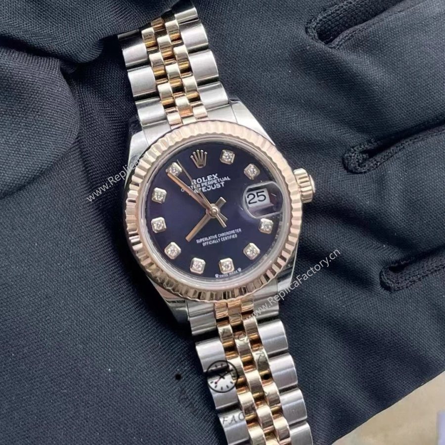 Rolex Datejust 28 Oystersteel and Rose Gold m279171 0015